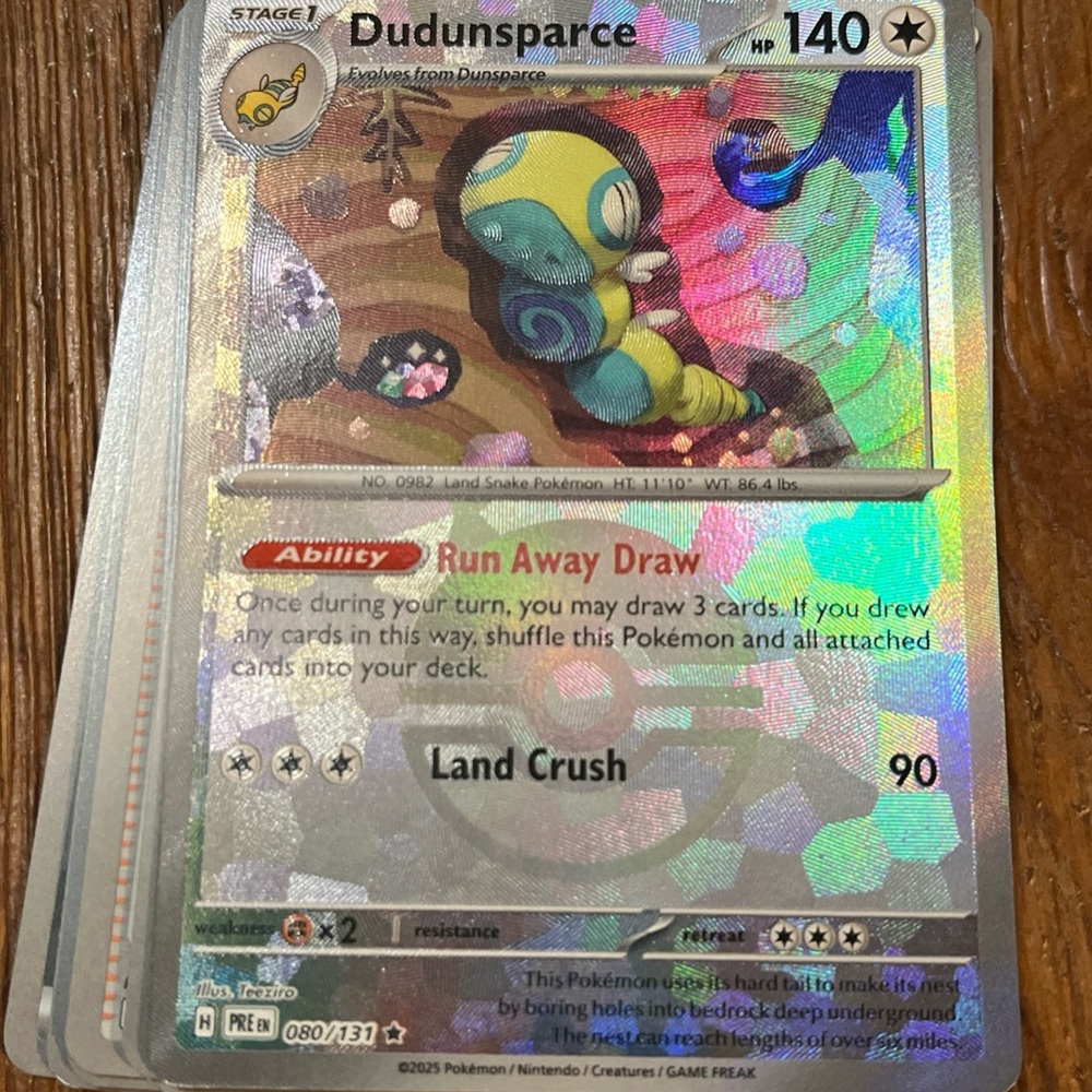 Pokemon Dudunsparce Card - Pokeball Holo!
